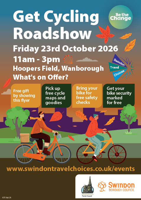 Get Cycling Roadshow, Friday 23rd Oct at Hoopers Field, Wanborough, 11am to 3pm